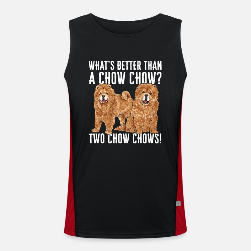 Chow Chow Hund Funktionelles Kontrast-Tank Top für Männer 