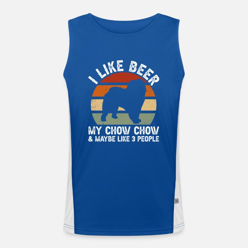 Chow Chow Hund Funktionelles Kontrast-Tank Top für Männer 