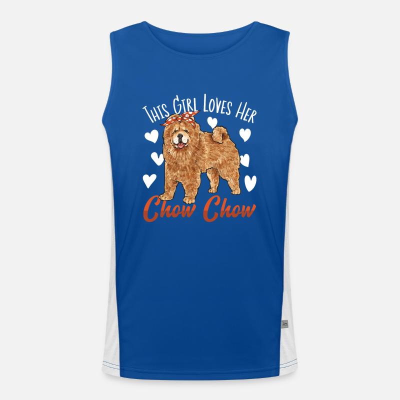 Chow Chow Dog Men's Functional Contrast Tank Top 