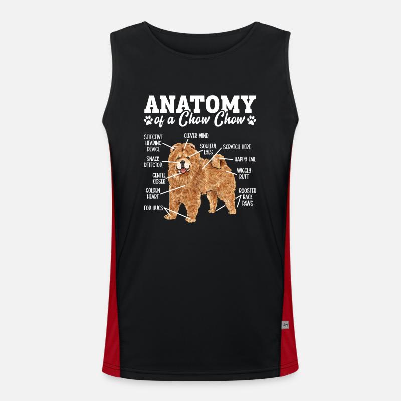 Chow Chow Hund Funktionelles Kontrast-Tank Top für Männer 