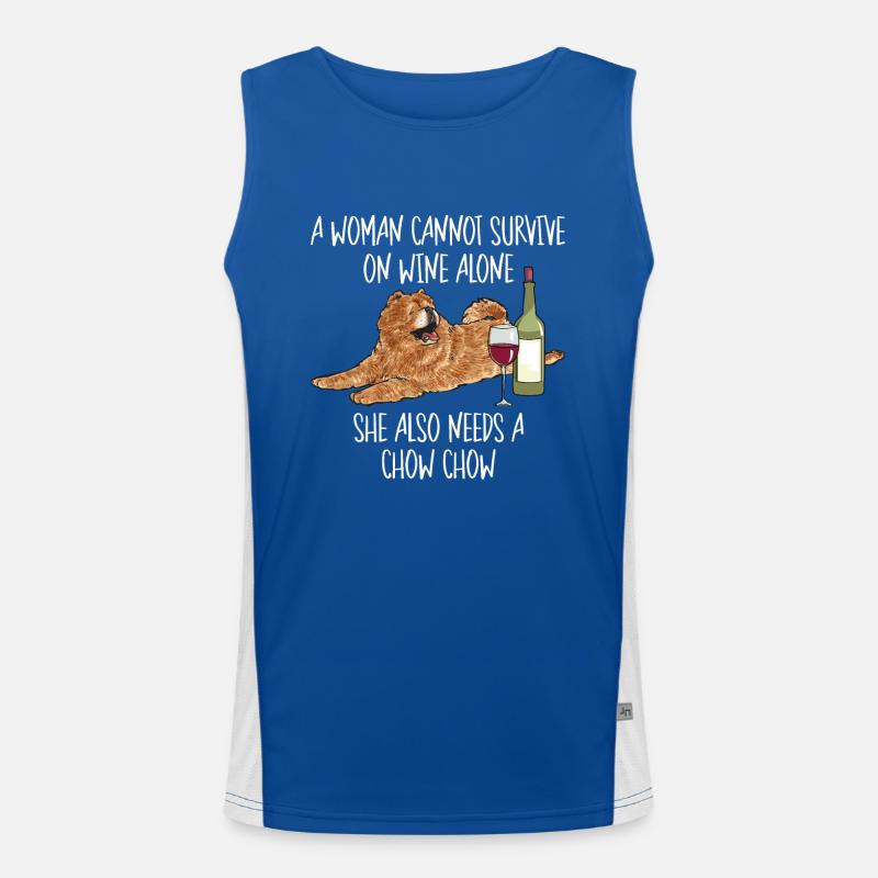 Chow Chow Hund Funktionelles Kontrast-Tank Top für Männer 