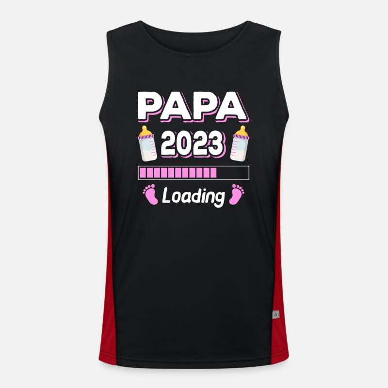 Papa Loading 2023 Father Fathers Father's Day Men's Functional Contrast Tank Top 