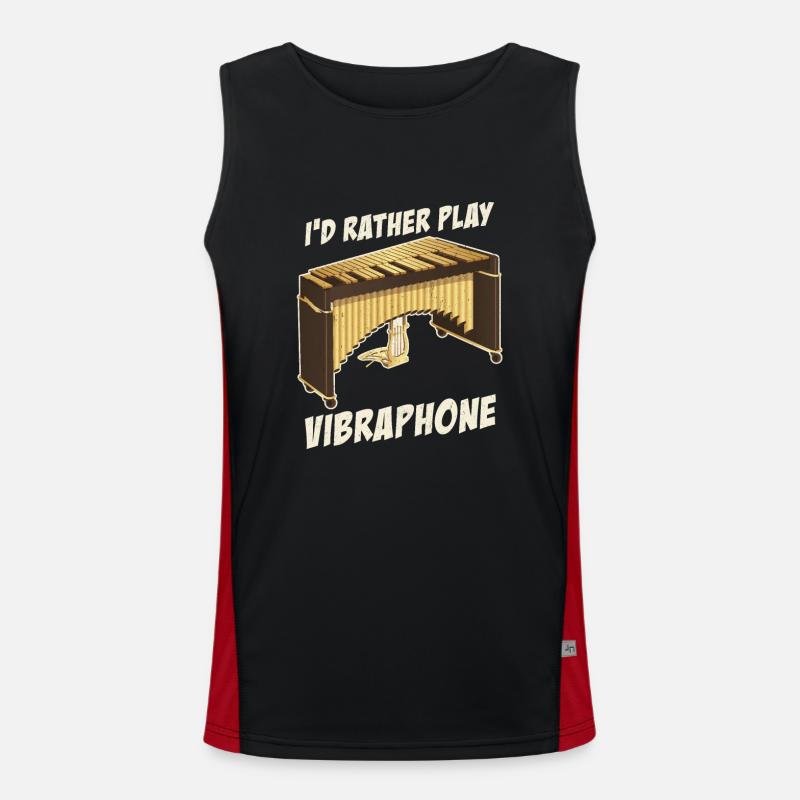 Vibraphone Percussion Marimba Musicians - Men's Functional Contrast Tank Top  - black/red