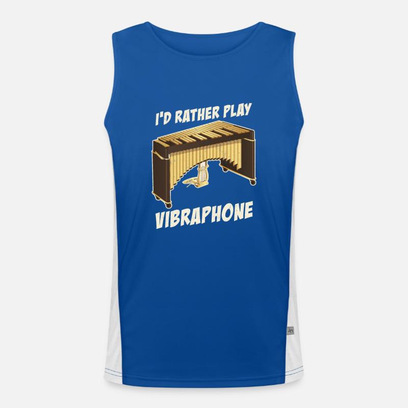 Vibraphone Percussion Marimba Musiker Funktionelles Kontrast-Tank Top für Männer 