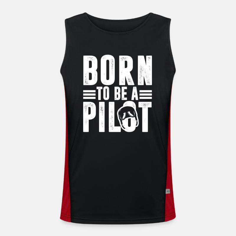 Pilot Born To Be A Pilot Men's Functional Contrast Tank Top 