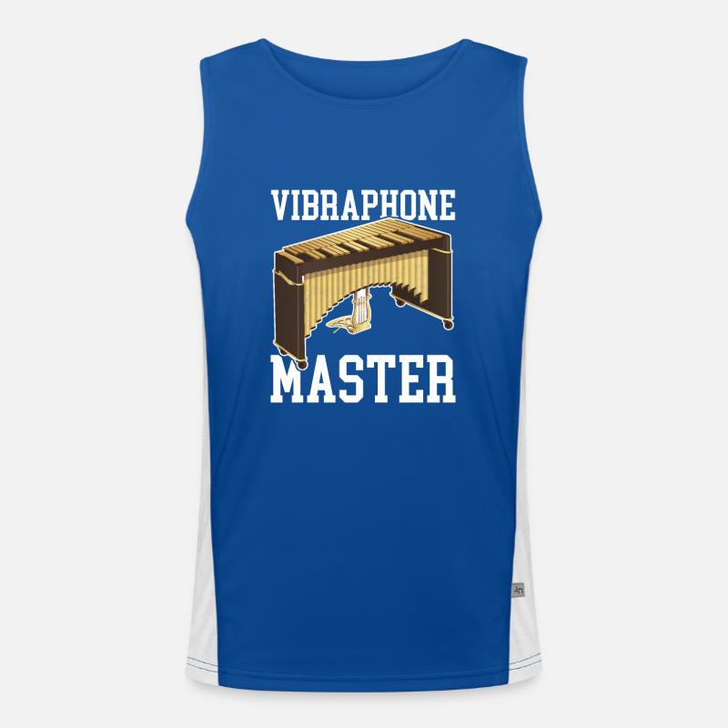Percussion Vibraphone Marimba Music Men's Functional Contrast Tank Top 