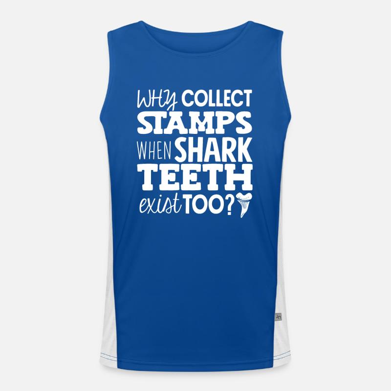 Requins, collecteurs de compteurs de requins Débardeur respirant contrasté Homme 