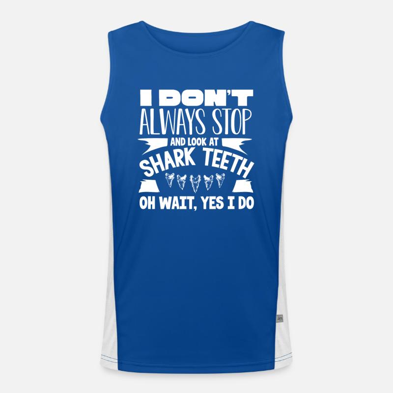 Requins, collecteurs de compteurs de requins Débardeur respirant contrasté Homme 