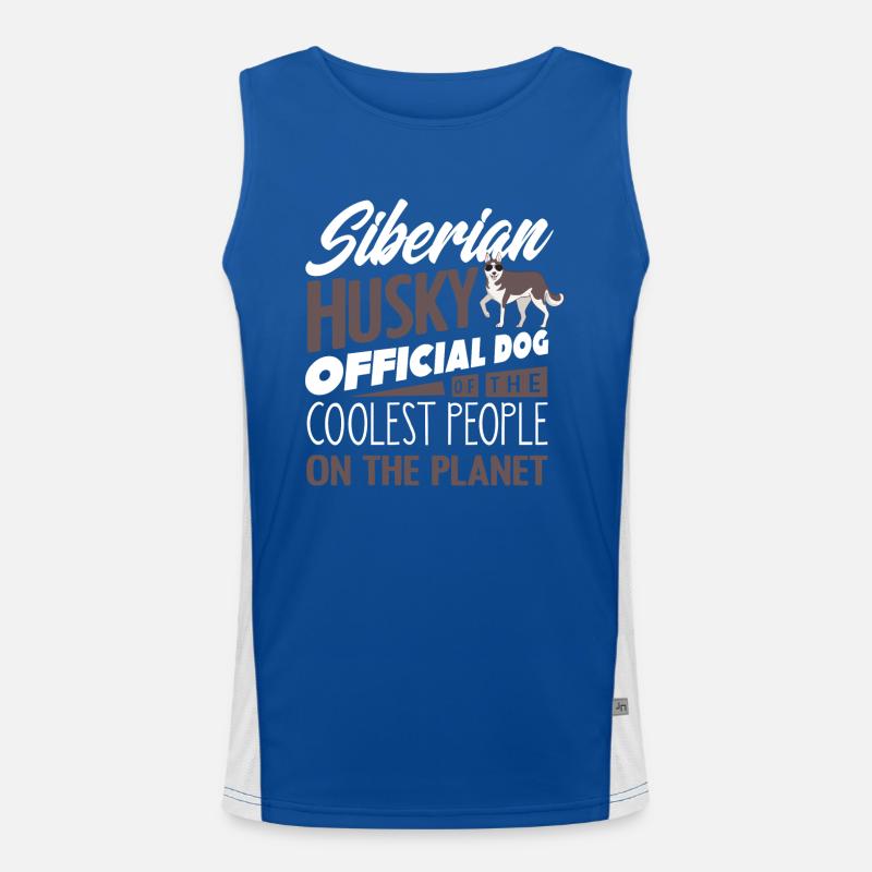 Sibirischer Husky Funktionelles Kontrast-Tank Top für Männer 
