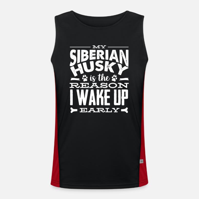 Husky sibérien Débardeur respirant contrasté Homme 