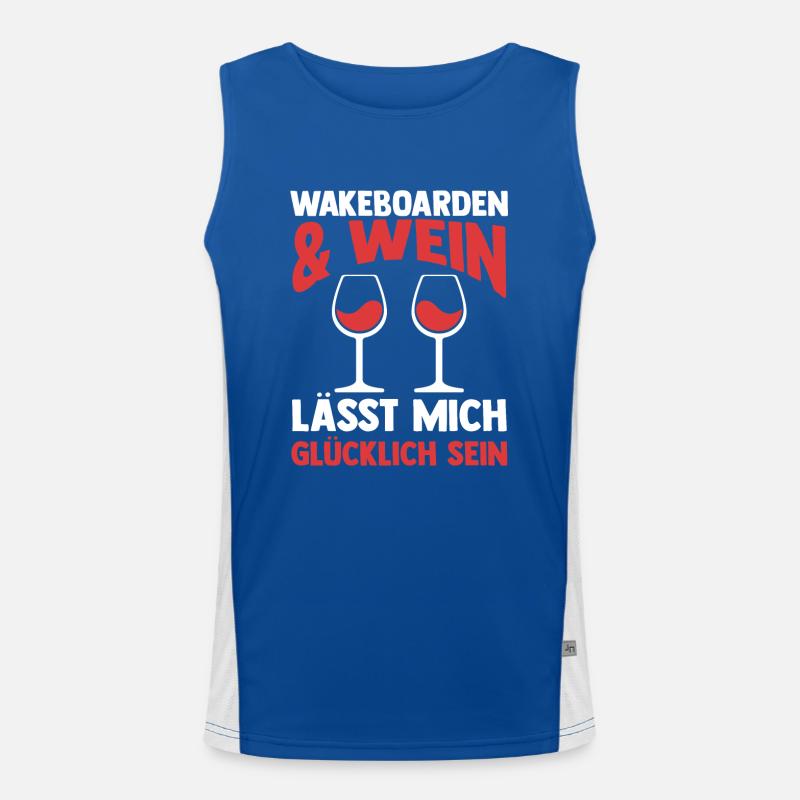 Wein Wakeboarder Wakeboard Wakeboarding Funktionelles Kontrast-Tank Top für Männer 