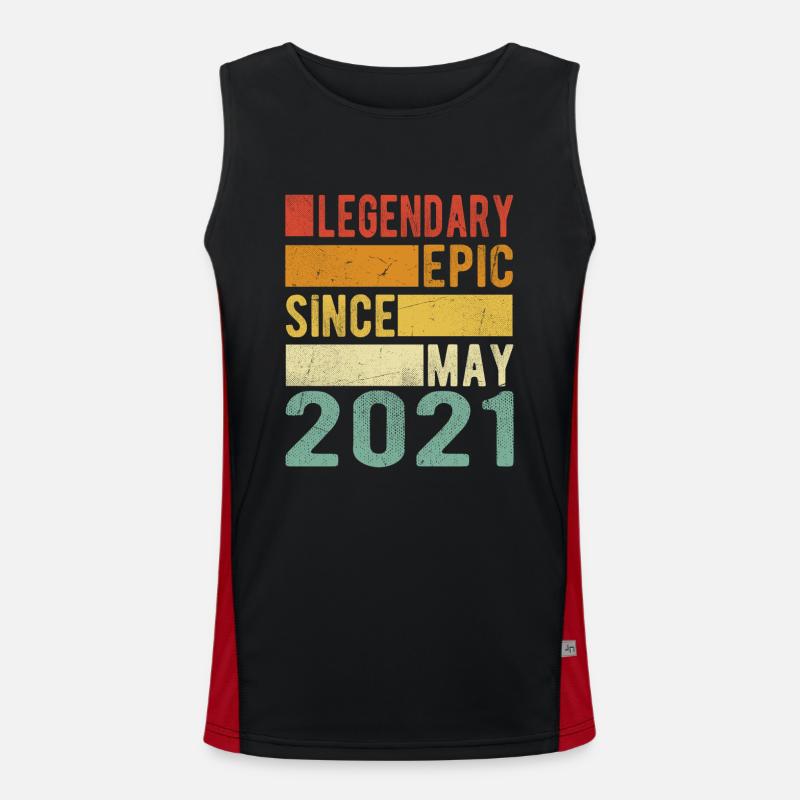 Birthday May 2021 Legendary epic Men's Functional Contrast Tank Top 