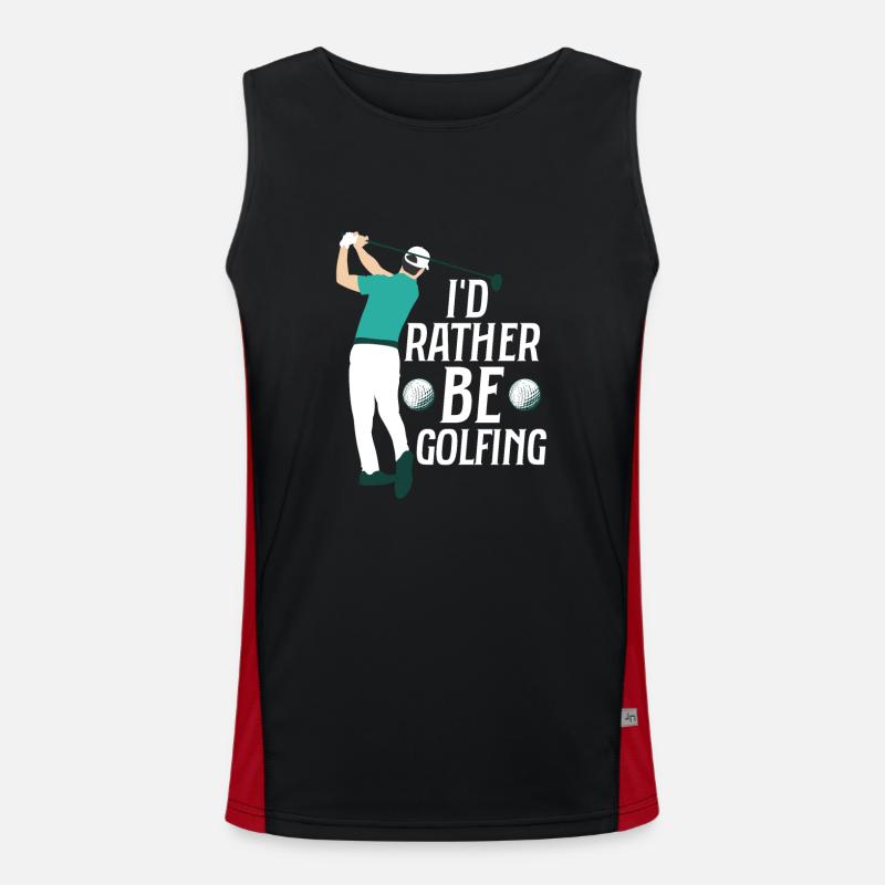 Je préfère jouer au golf par tee golfing Débardeur respirant contrasté Homme 