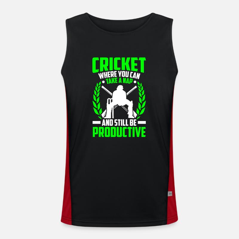 Cricket, Wo Sie Ein Nickerchen Machen Funktionelles Kontrast-Tank Top für Männer 