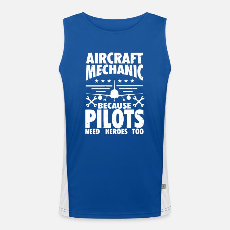 Flugzeugmechaniker Funktionelles Kontrast-Tank Top für Männer 