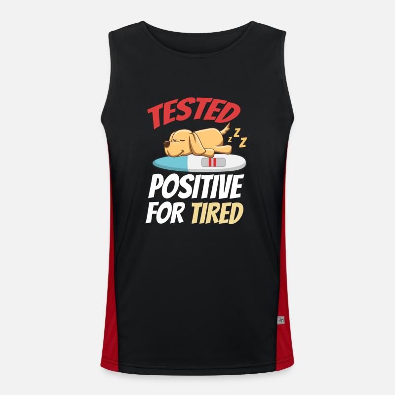 Sleeping Sweet Gift - Men's Functional Contrast Tank Top  - black/red