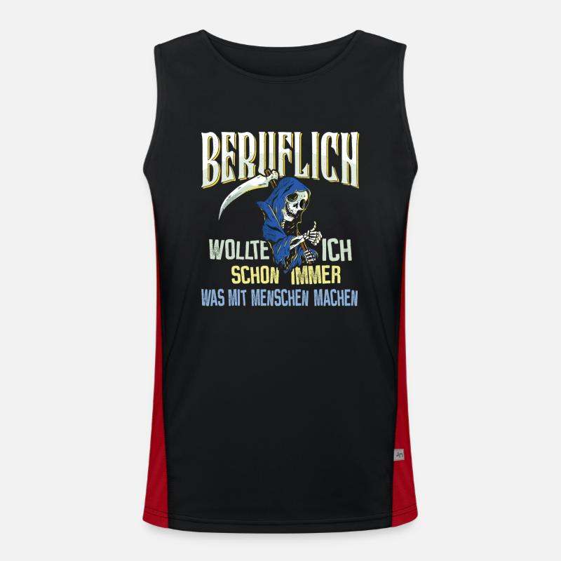 Bestatter - Beruf und Arbeit Funktionelles Kontrast-Tank Top für Männer 