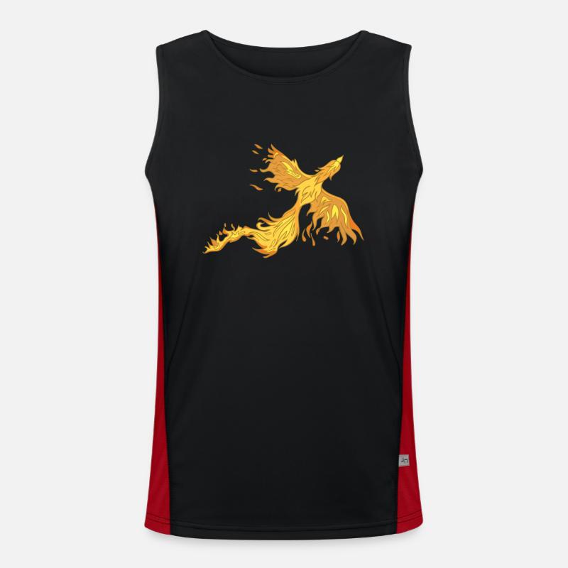 Phoenix Bird Mythical Creatures Men's Functional Contrast Tank Top 