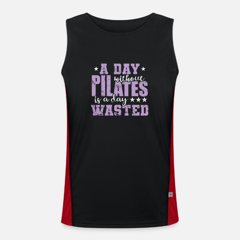 A Day without Pilates is a Day waste Funktionelles Kontrast-Tank Top für Männer 