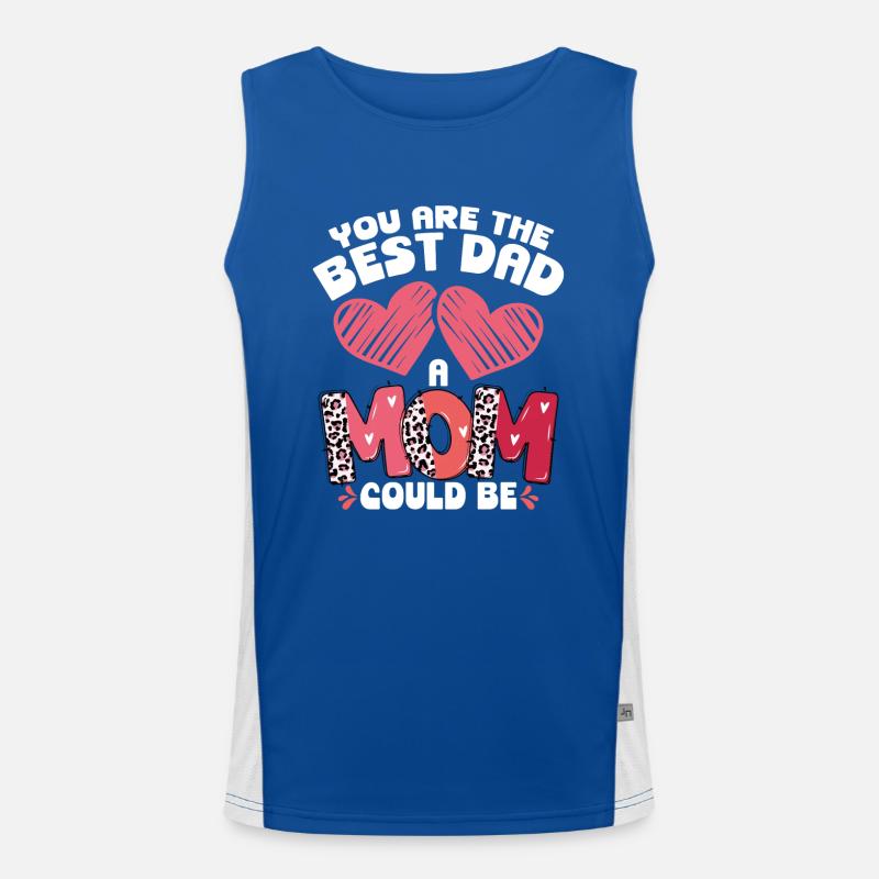 Der Beste Vater, Der Eine Mutter Sein Funktionelles Kontrast-Tank Top für Männer 