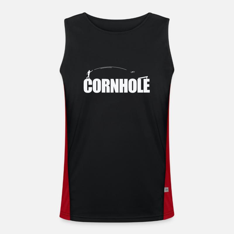 Cornhole Sport Spiel Freizeit Freunde Funktionelles Kontrast-Tank Top für Männer 
