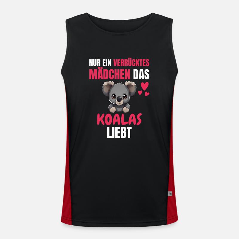 Tierliebhaber Zoo Tier Mädchen Geschenk Koala Funktionelles Kontrast-Tank Top für Männer 