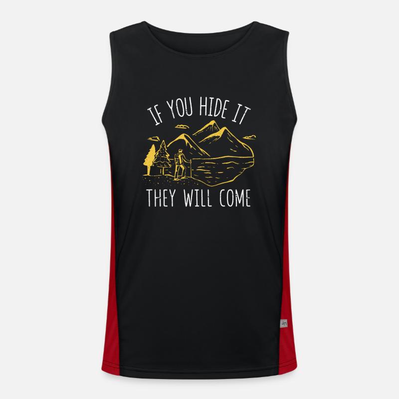 Si vous le cachez, ils viendront Geocacher Débardeur respirant contrasté Homme 