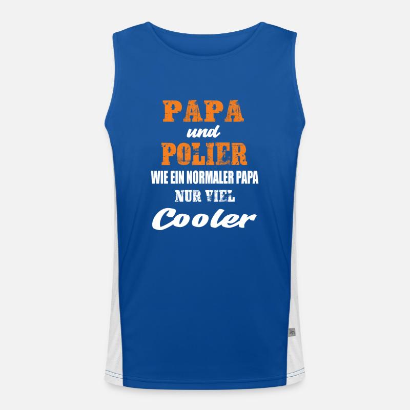 Papa und Polier Funktionelles Kontrast-Tank Top für Männer 