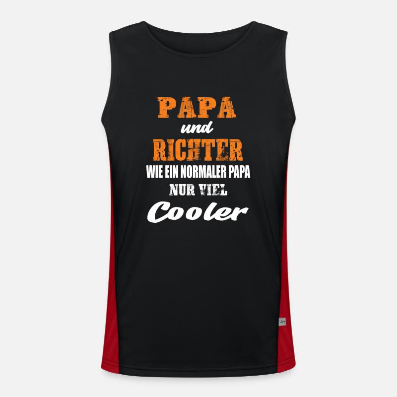 Papa und Richter Funktionelles Kontrast-Tank Top für Männer 