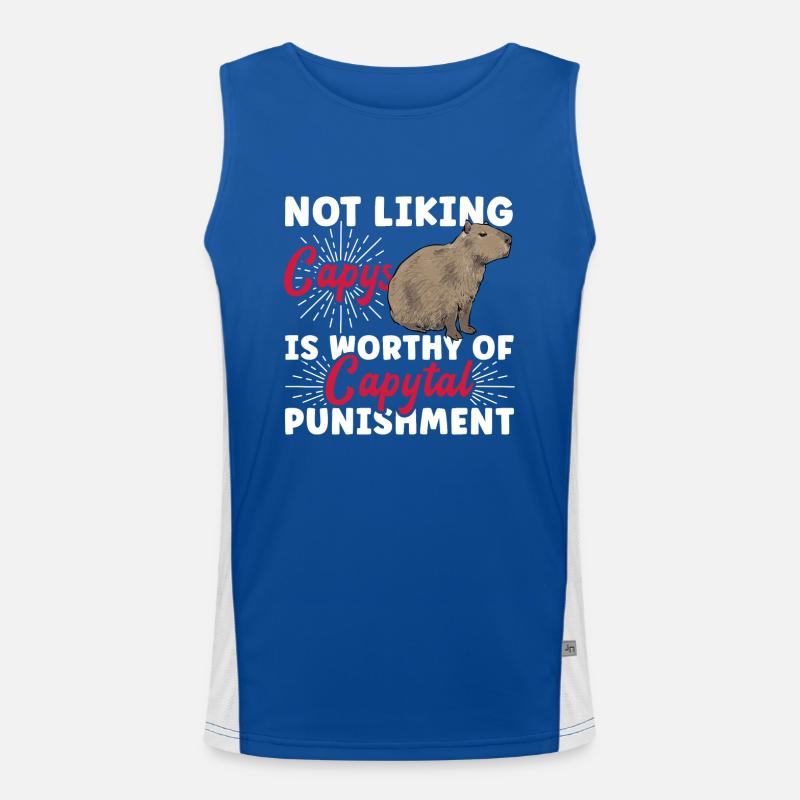 Capybara Nagetier Funktionelles Kontrast-Tank Top für Männer 
