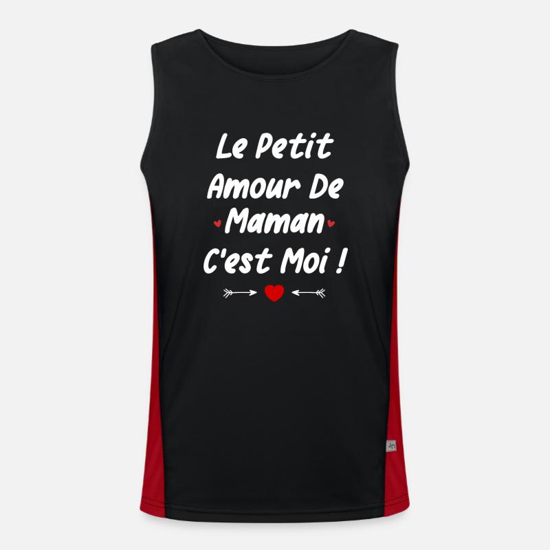 Le petit amour de maman c'est moi Débardeur respirant contrasté Homme 