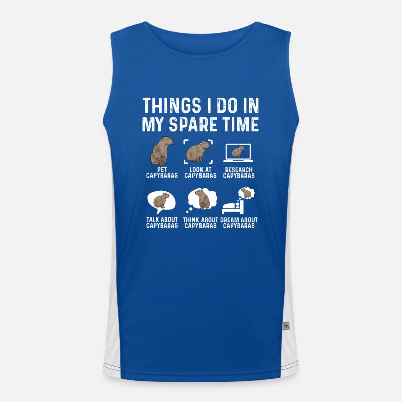 Capybara Nagetier Funktionelles Kontrast-Tank Top für Männer 