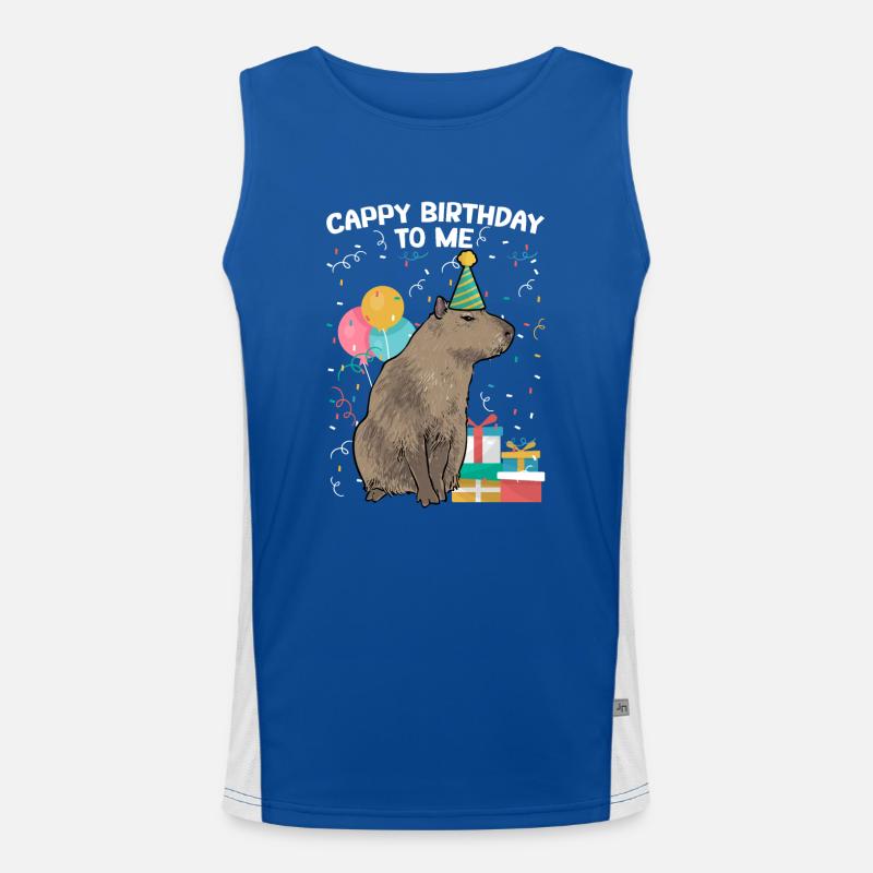 Capybara rodent Men's Functional Contrast Tank Top 