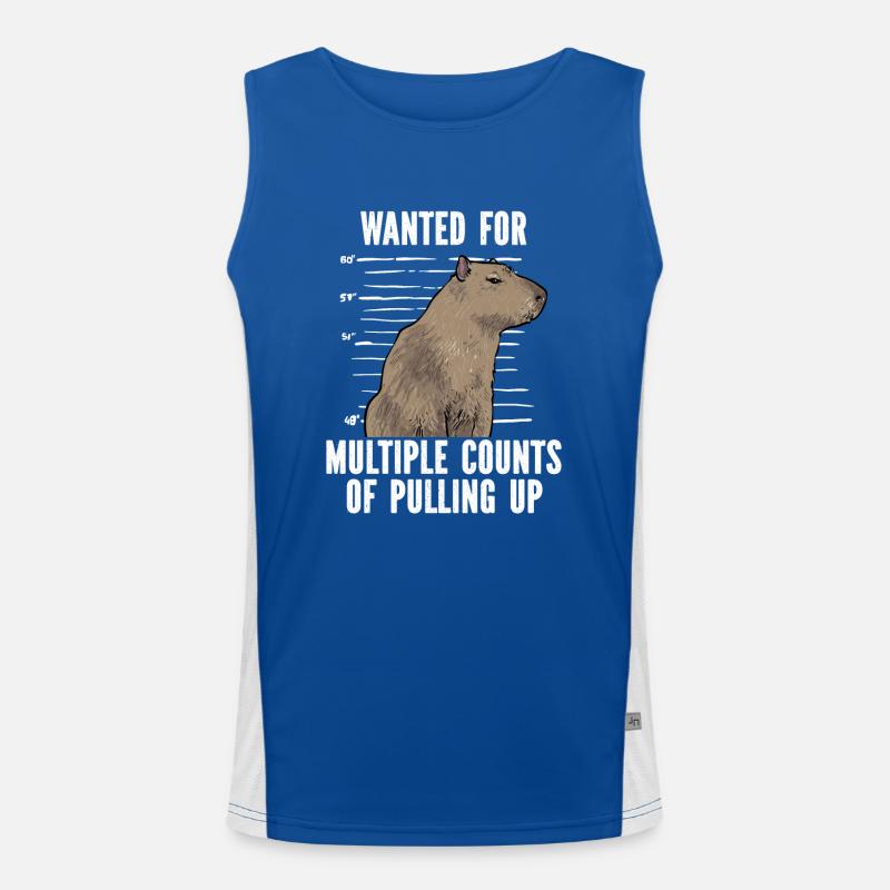 Capybara Nagetier Funktionelles Kontrast-Tank Top für Männer 