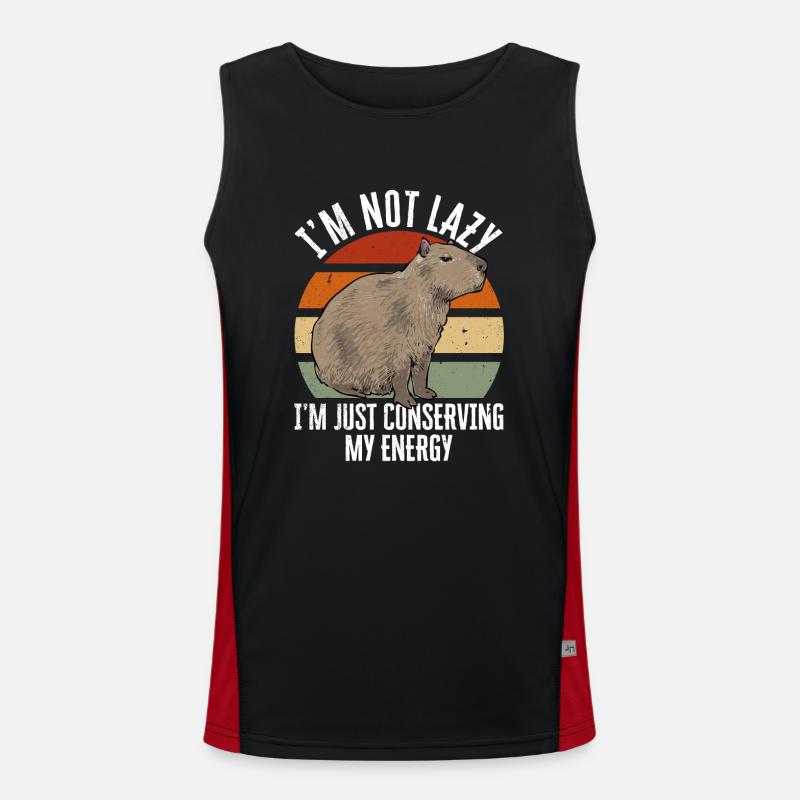 Capybara Nagetier Funktionelles Kontrast-Tank Top für Männer 