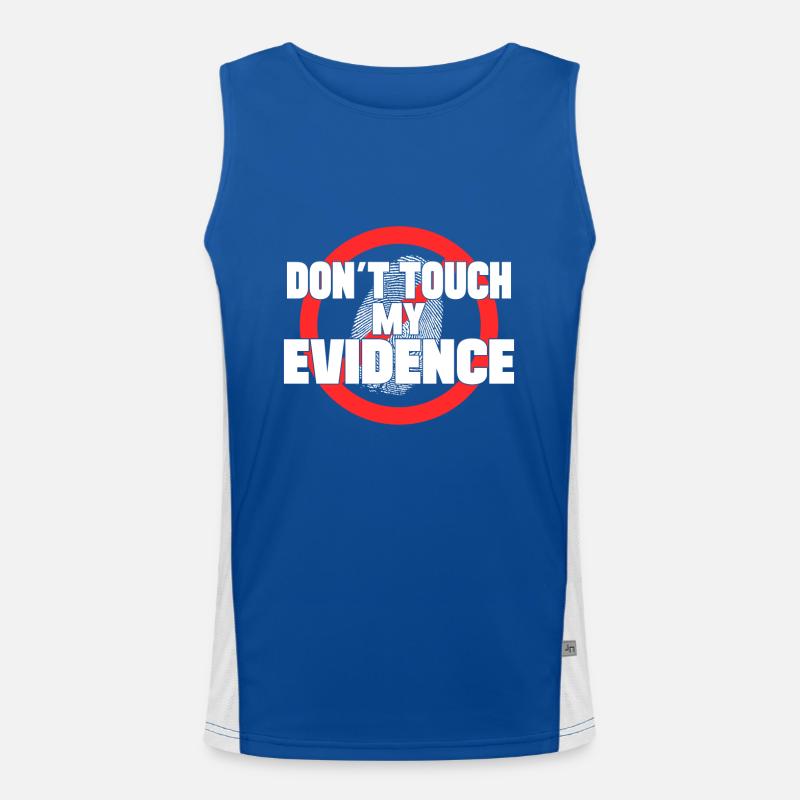 Dont Touch My Evidence Analyst Crime Lab Gift Funktionelles Kontrast-Tank Top für Männer 