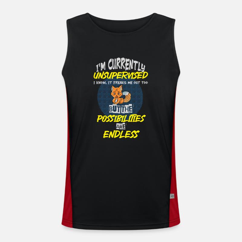 I am currently unsupervised Men's Functional Contrast Tank Top 