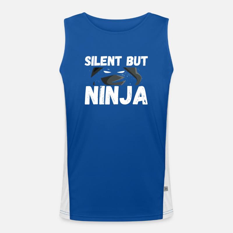 Dunkler Stiller Ninja Funktionelles Kontrast-Tank Top für Männer 