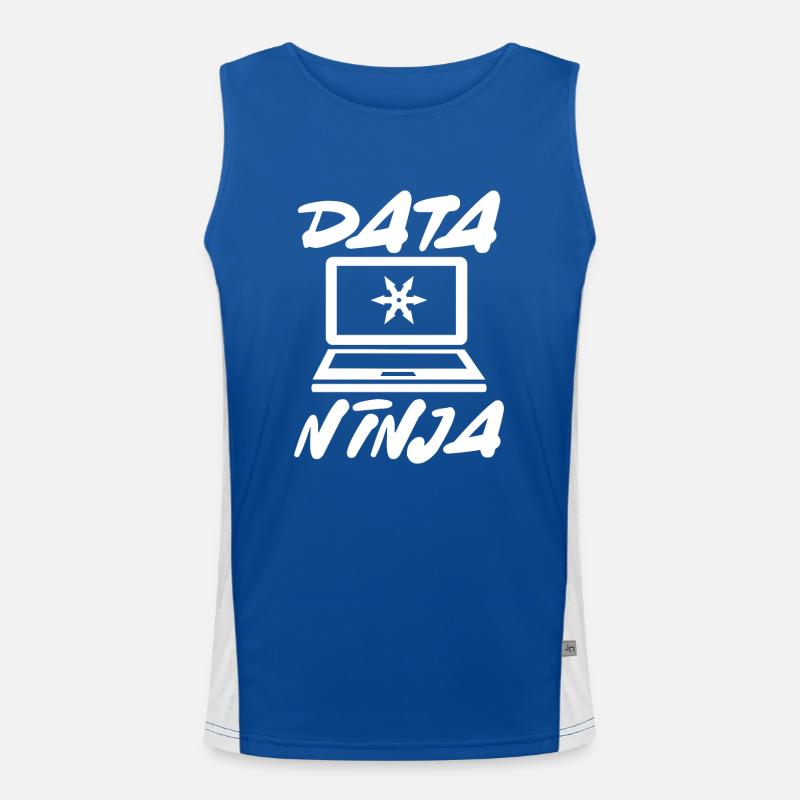 Daten ninja Stern Funktionelles Kontrast-Tank Top für Männer 