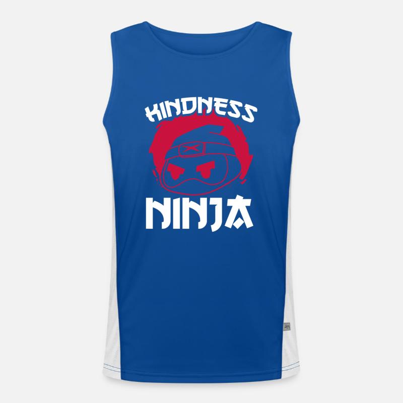 Kindness Red Ninja Men's Functional Contrast Tank Top 