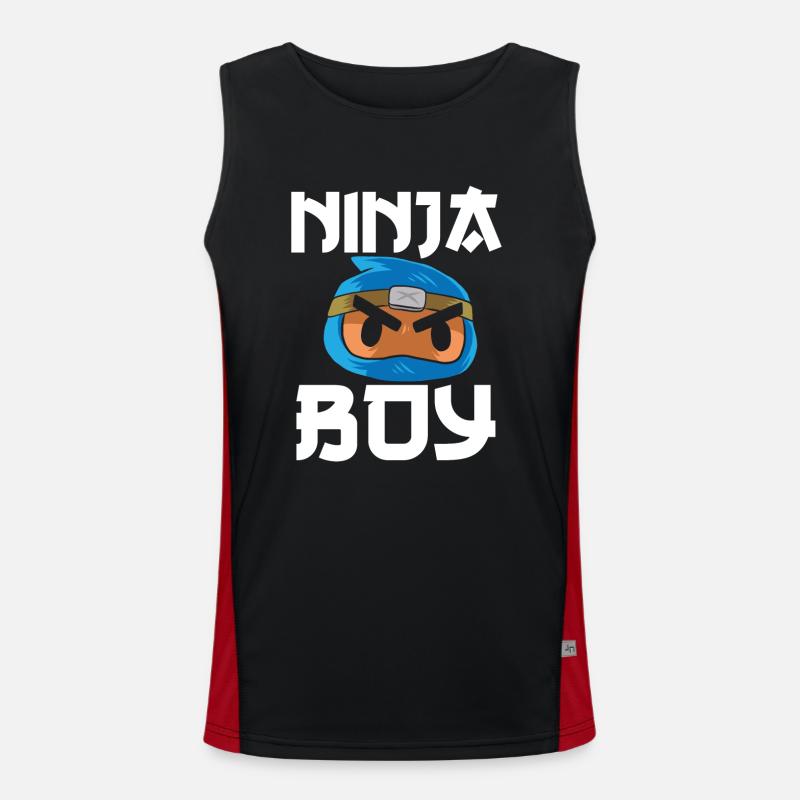 Süßer Blauer Ninja junge Funktionelles Kontrast-Tank Top für Männer 