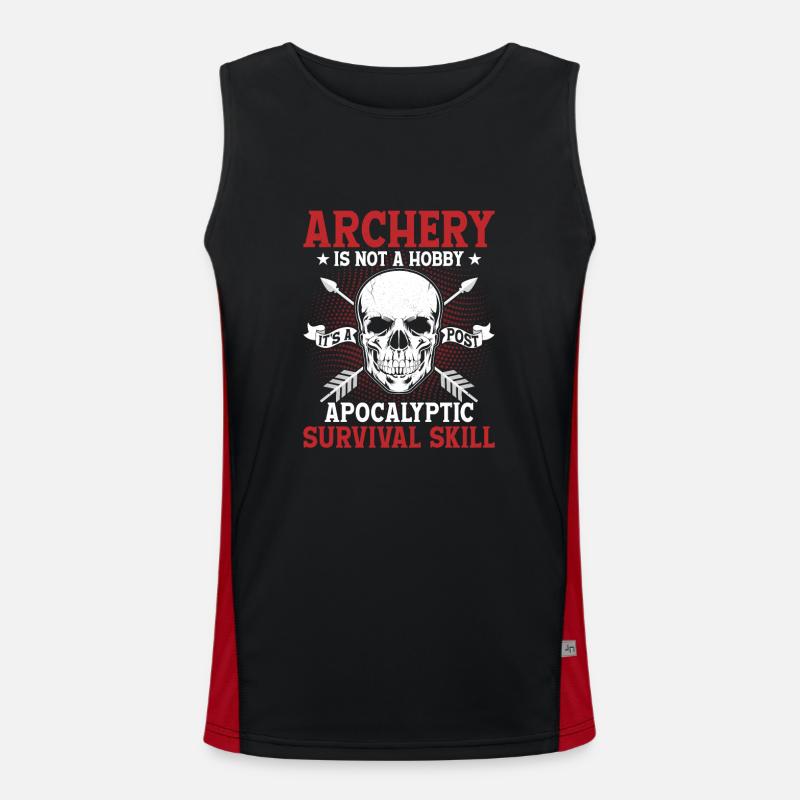 Archery Is Not A Hobby It's A Survival Skill Bow A Funktionelles Kontrast-Tank Top für Männer 