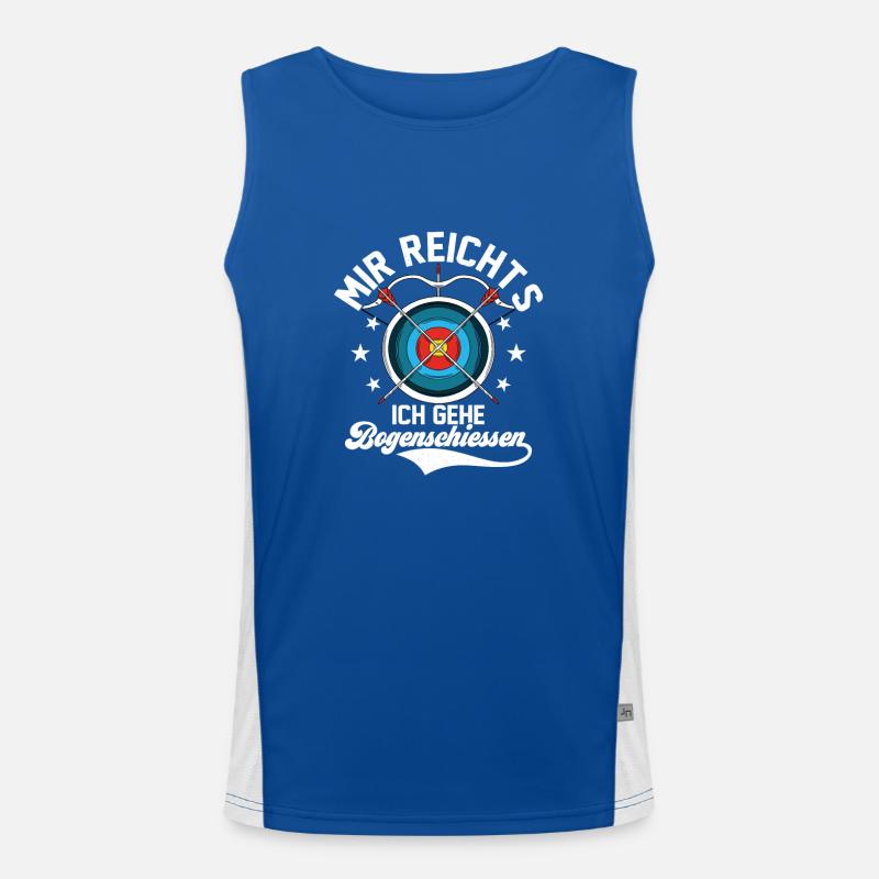 Mir reicht's ich gehe Bogenschiessen Pfeil Bogensc Funktionelles Kontrast-Tank Top für Männer 