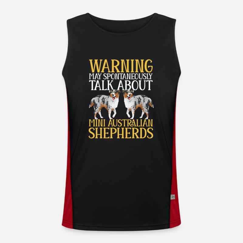 Miniature Australian Shepherd Men's Functional Contrast Tank Top 