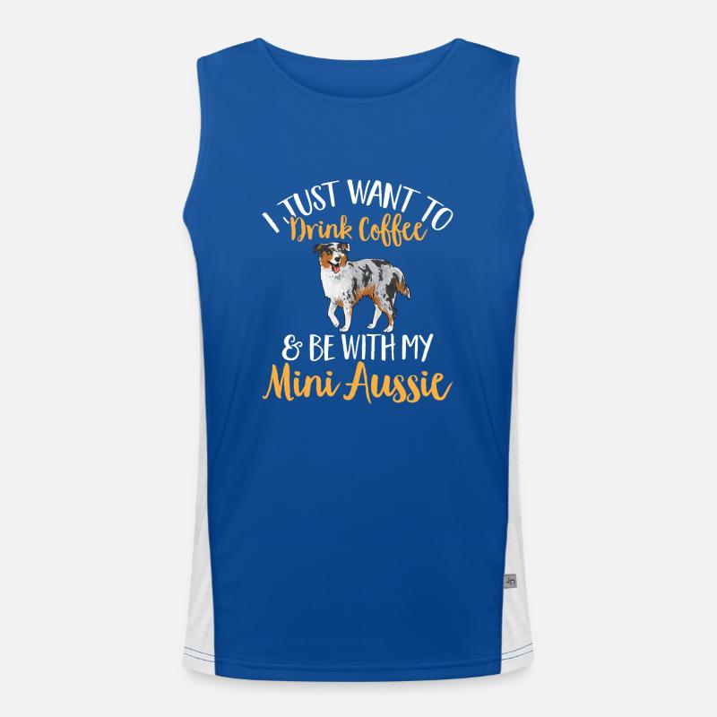 Miniature Australian Shepherd Men's Functional Contrast Tank Top 