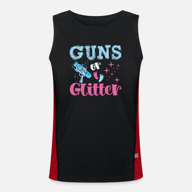 Waffen Oder Glitzer Funktionelles Kontrast-Tank Top für Männer 