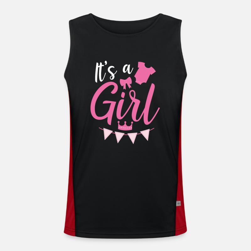 Es Ist Ein Mädchen Funktionelles Kontrast-Tank Top für Männer 