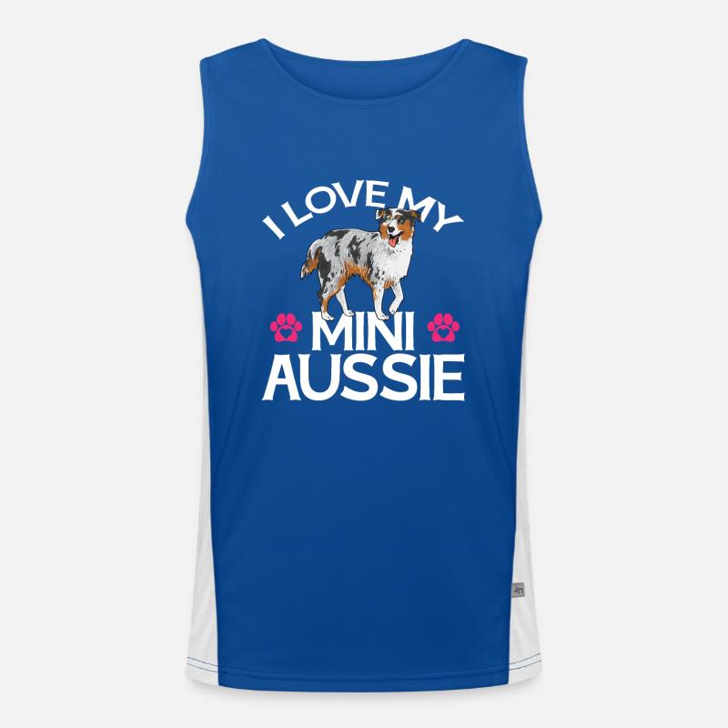 Miniature Australian Shepherd Funktionelles Kontrast-Tank Top für Männer 