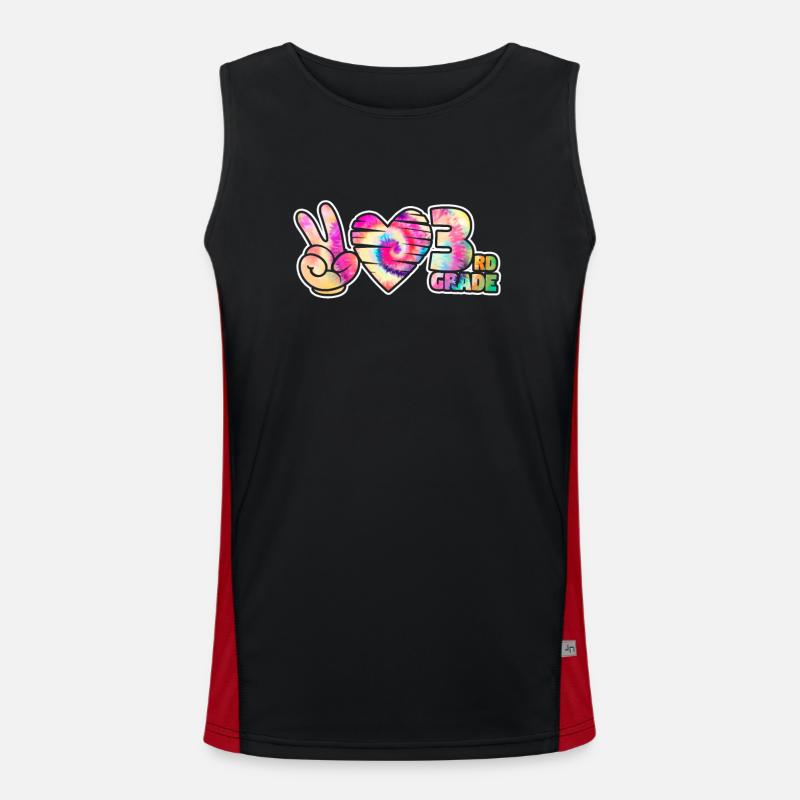 Peace Love Third 3rd Class Squad Back To School Men's Functional Contrast Tank Top 