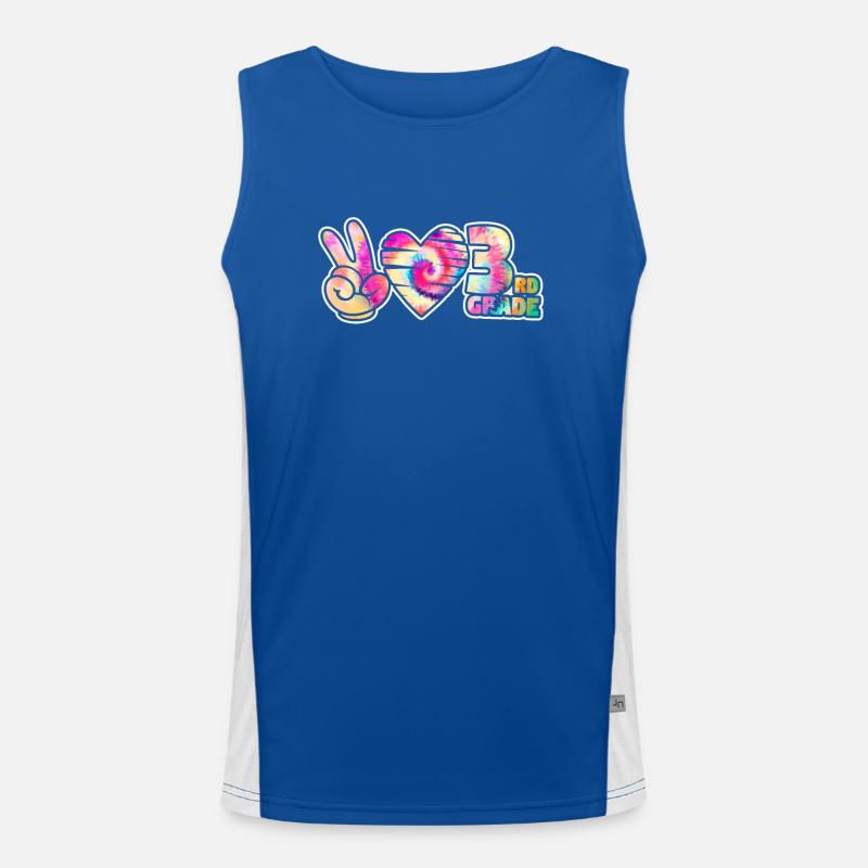 Peace Love Third 3rd Class Squad Back To School Men's Functional Contrast Tank Top 